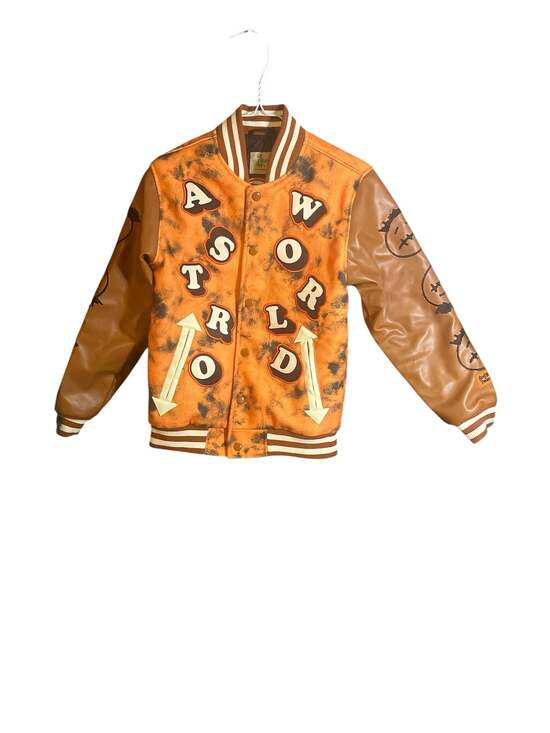 Brand X Travis Scott Astroworld 'Wish You Were Here' Orange and Brown Varsity Ja